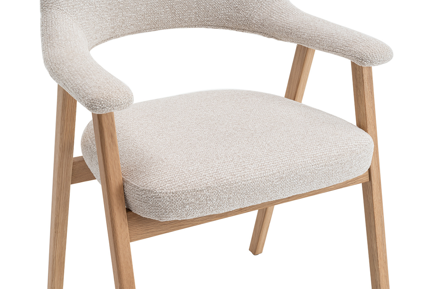 Image 11 for NEW - Stoel Coralie Massieve Eik Stof Ote Milan 103 Beige