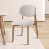 Image 2 for NEW - Stoel Carmen Massieve Eik Stof Ote Milan 103 Beige