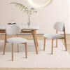 Image 3 for NEW - Stoel Carmen Massieve Eik Stof Ote Milan 103 Beige