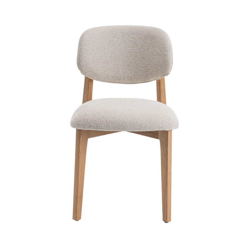 Image 4 for NEW - Stoel Carmen Massieve Eik Stof Ote Milan 103 Beige