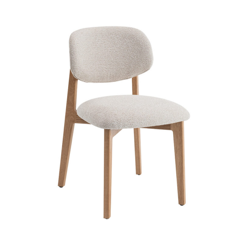 Image 5 for NEW - Stoel Carmen Massieve Eik Stof Ote Milan 103 Beige