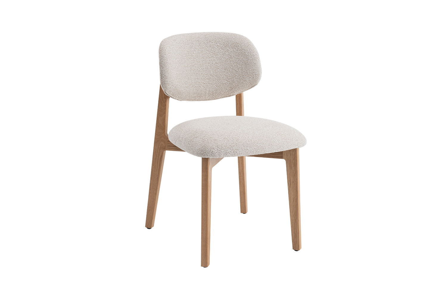 Image 5 for NEW - Stoel Carmen Massieve Eik Stof Ote Milan 103 Beige