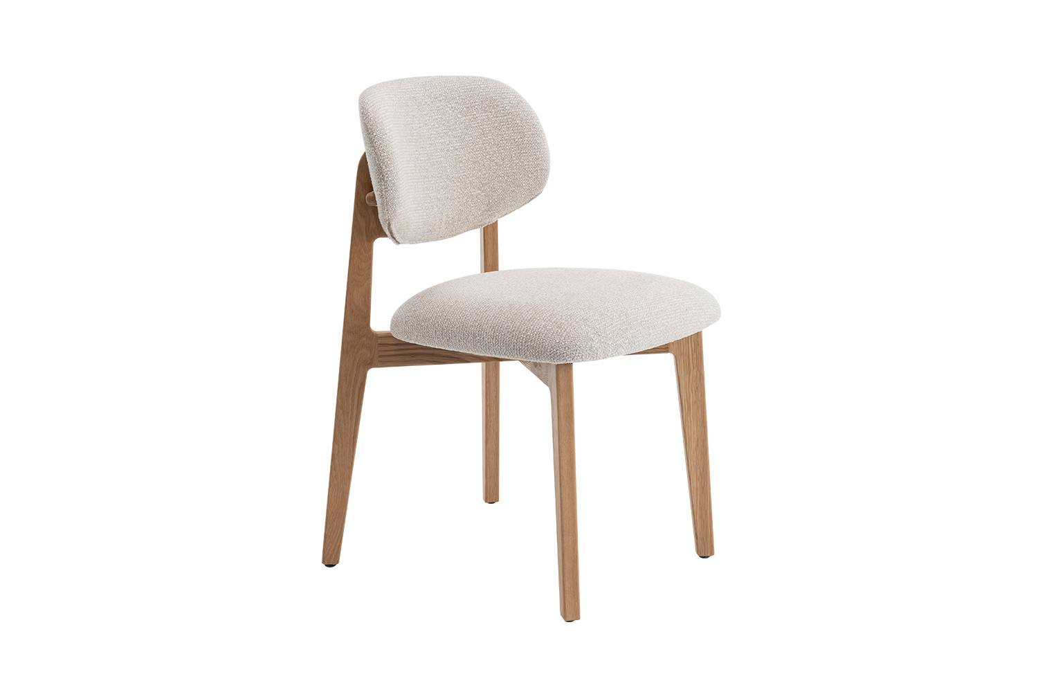 Image 6 for NEW - Stoel Carmen Massieve Eik Stof Ote Milan 103 Beige