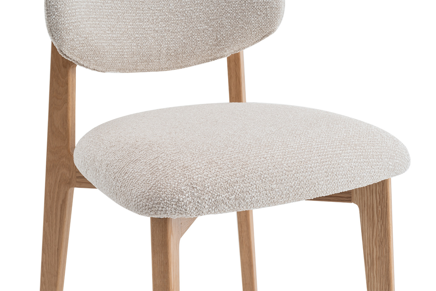 Image 11 for NEW - Stoel Carmen Massieve Eik Stof Ote Milan 103 Beige