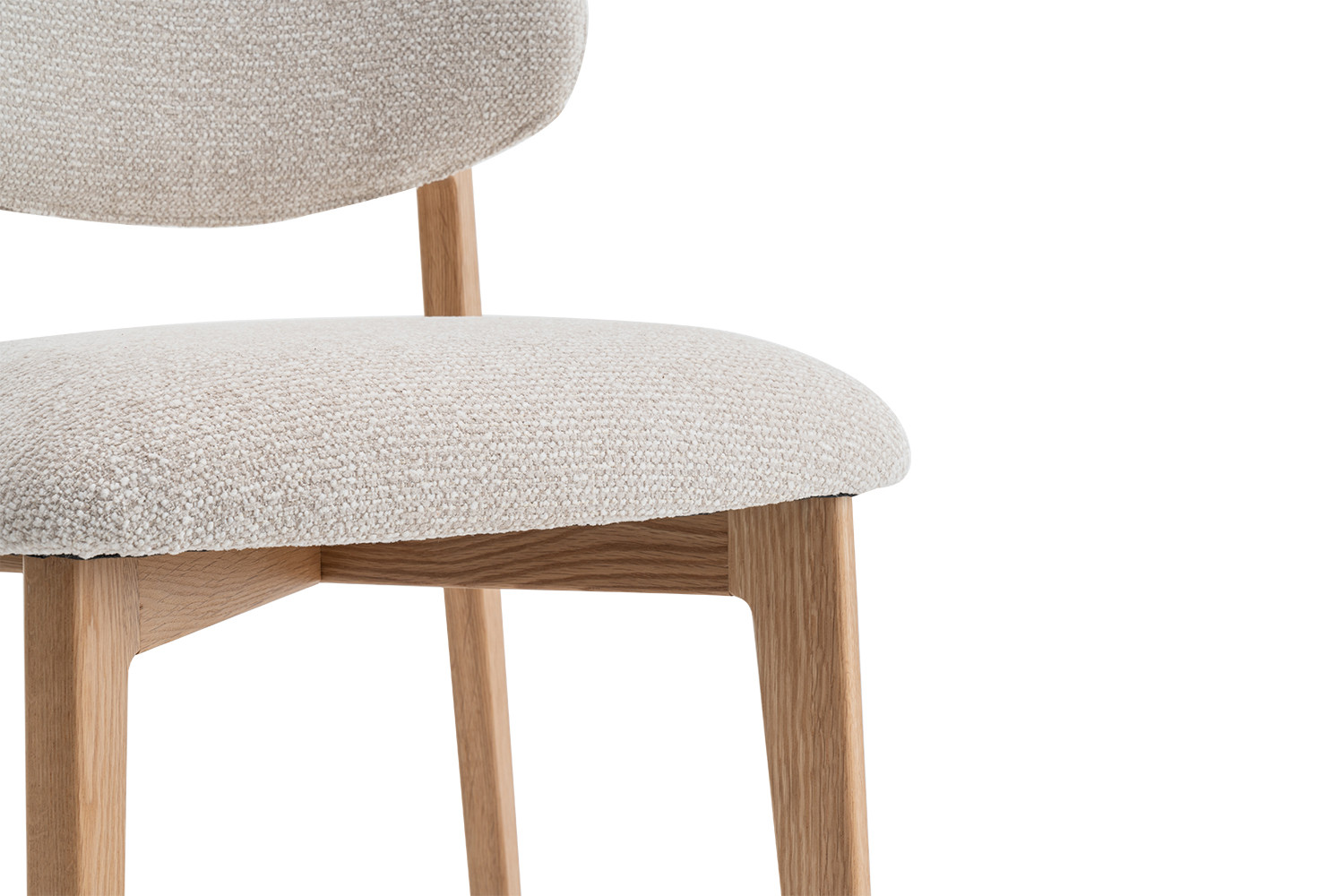 Image 12 for NEW - Stoel Carmen Massieve Eik Stof Ote Milan 103 Beige