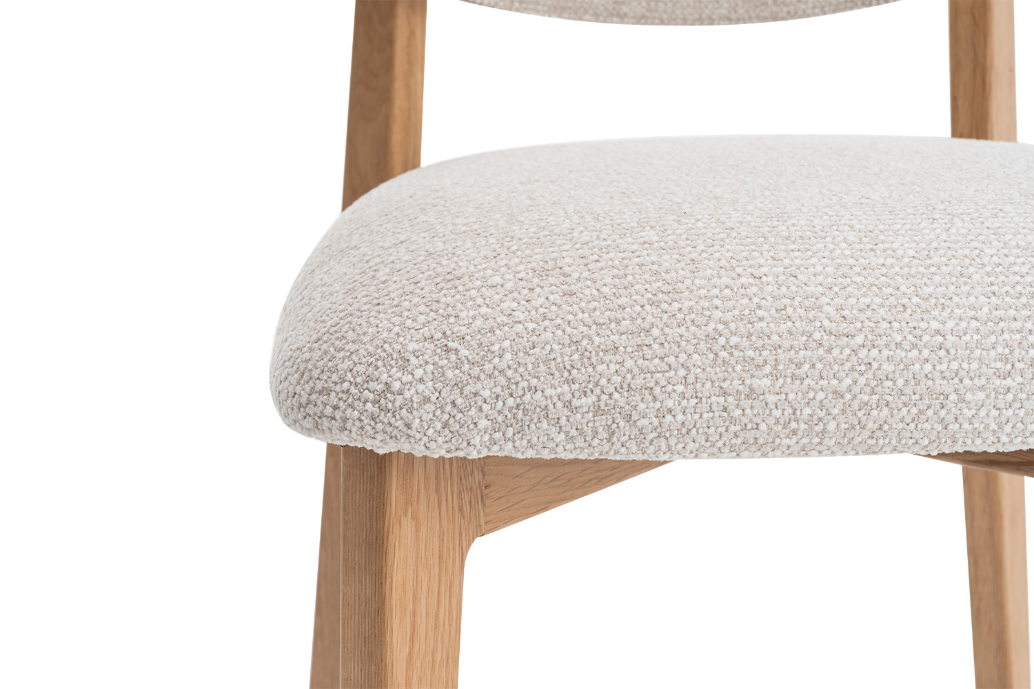 Image 13 for NEW - Stoel Carmen Massieve Eik Stof Ote Milan 103 Beige