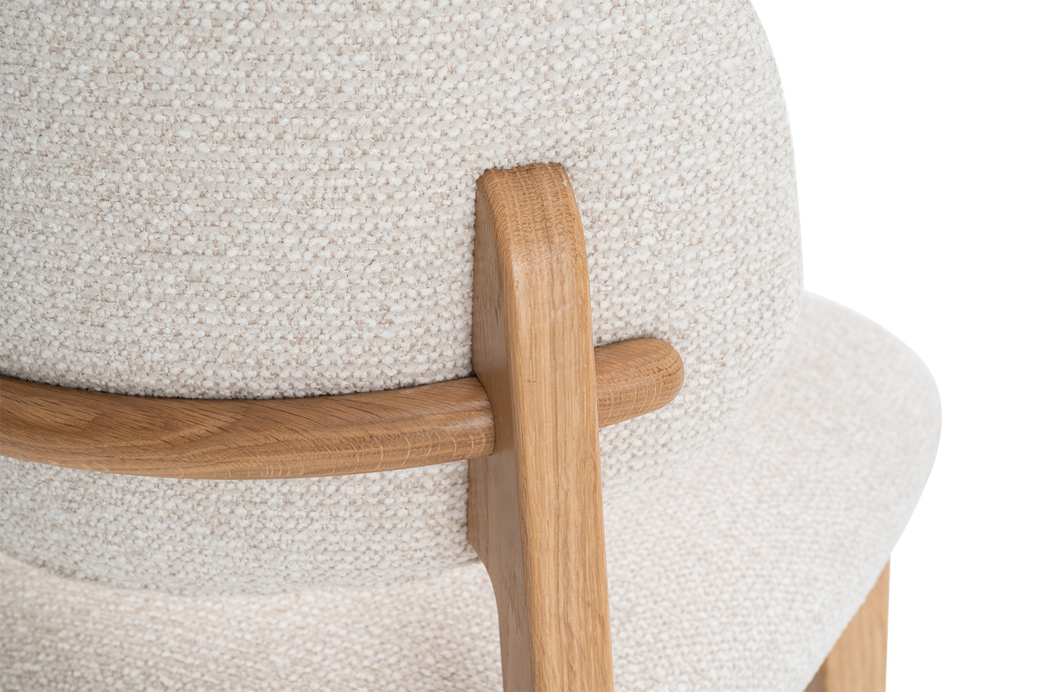 Image 15 for NEW - Stoel Carmen Massieve Eik Stof Ote Milan 103 Beige