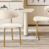 Image 1 for Stoel Coco Metalen onderstel Naturel - Stof Fabb Raven 24 Beige