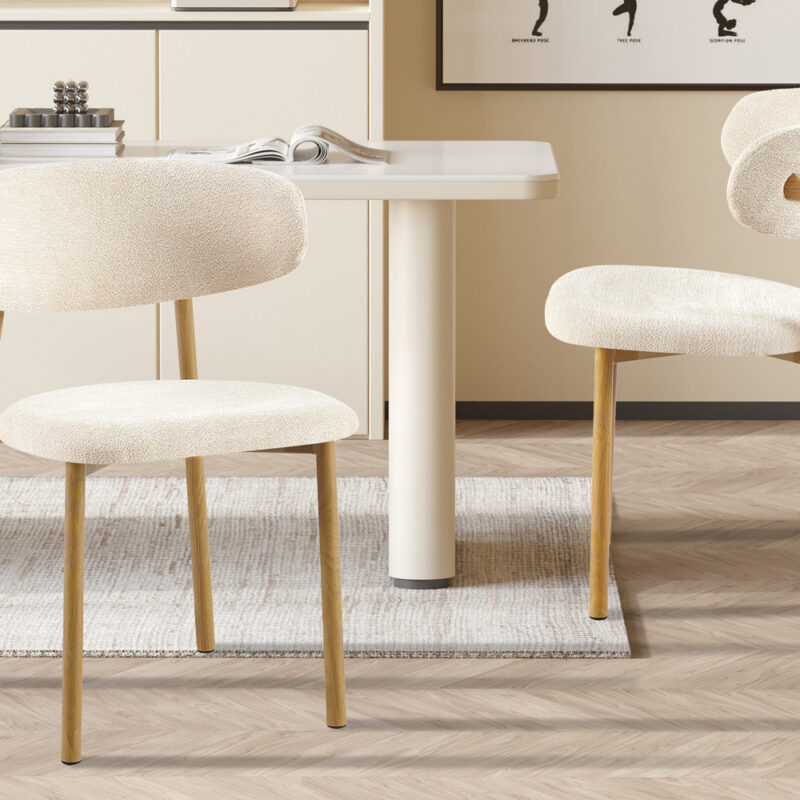 Image 1 for NEW - Stoel Coco Metalen onder. Naturel - Stof Fabb Raven 24 Beige