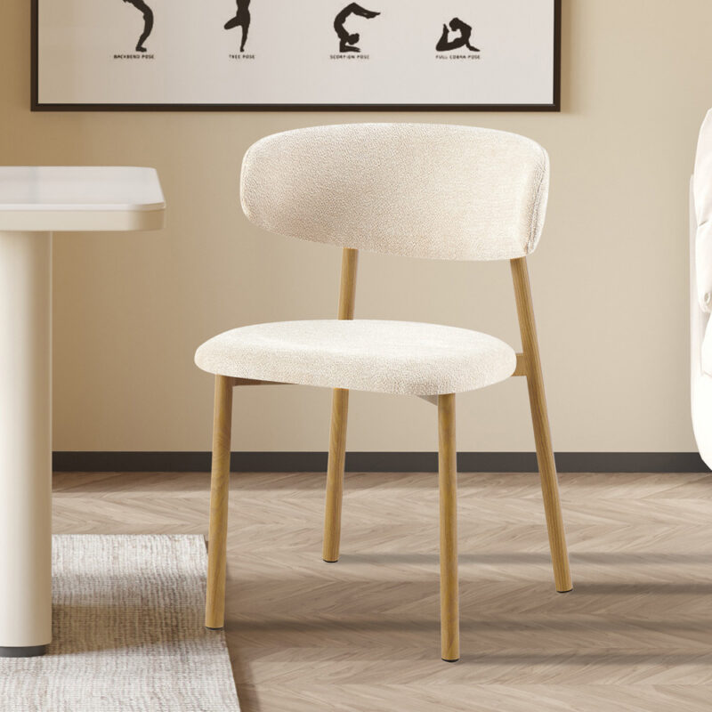 Image 2 for NEW - Stoel Coco Metalen onder. Naturel - Stof Fabb Raven 24 Beige