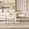 Image 3 for Stoel Coco Metalen onderstel Naturel - Stof Fabb Raven 24 Beige