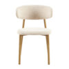 Image 4 for Stoel Coco Metalen onderstel Naturel - Stof Fabb Raven 24 Beige