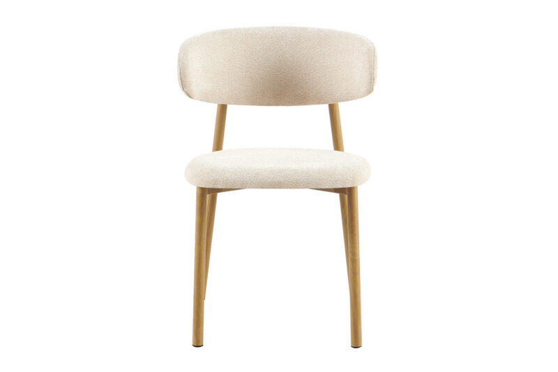 Image 4 for Stoel Coco Metalen onderstel Naturel - Stof Fabb Raven 24 Beige