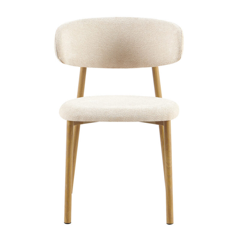 Image 4 for NEW - Stoel Coco Metalen onder. Naturel - Stof Fabb Raven 24 Beige