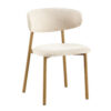 Image 5 for Stoel Coco Metalen onderstel Naturel - Stof Fabb Raven 24 Beige