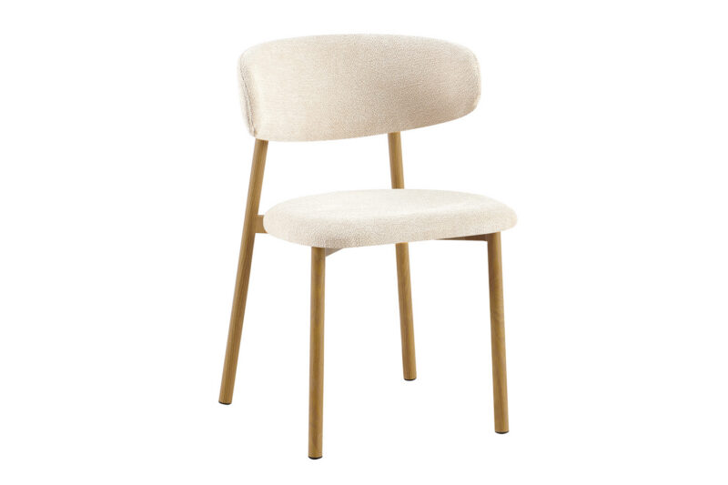 Image 5 for Stoel Coco Metalen onderstel Naturel - Stof Fabb Raven 24 Beige