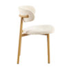 Image 6 for Stoel Coco Metalen onderstel Naturel - Stof Fabb Raven 24 Beige