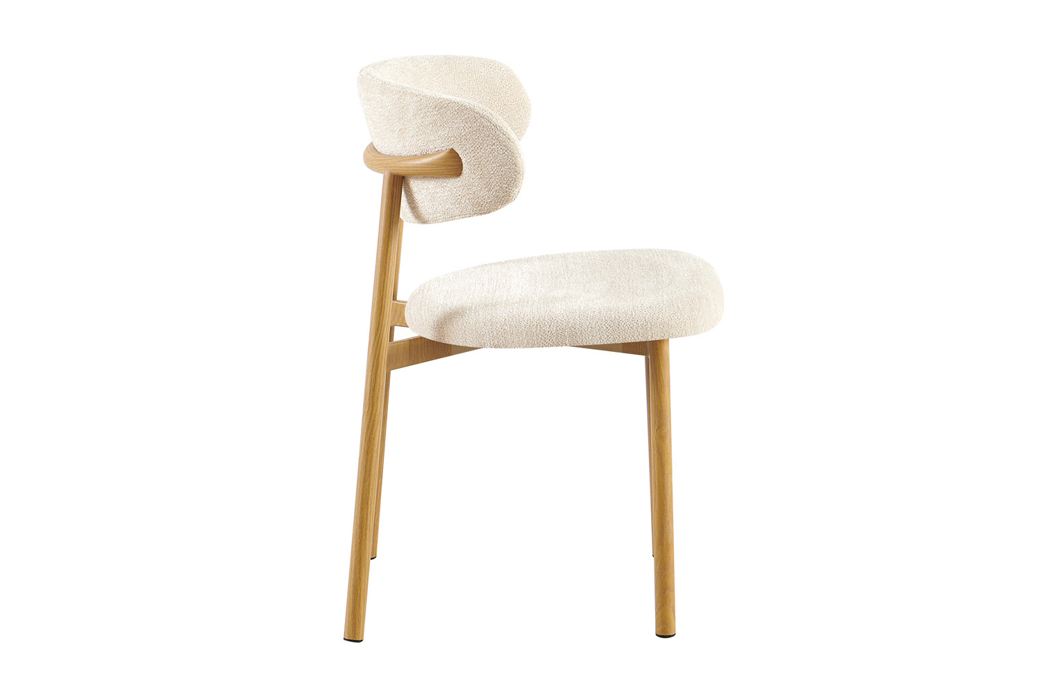 Image 6 for NEW - Stoel Coco Metalen onder. Naturel - Stof Fabb Raven 24 Beige