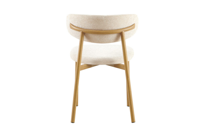 Image 7 for Stoel Coco Metalen onderstel Naturel - Stof Fabb Raven 24 Beige