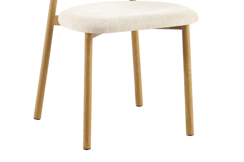 Image 9 for Stoel Coco Metalen onderstel Naturel - Stof Fabb Raven 24 Beige