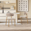 Image 3 for Stoel Coco Metalen onderstel Naturel - Stof Fabb Raven 30 Zand