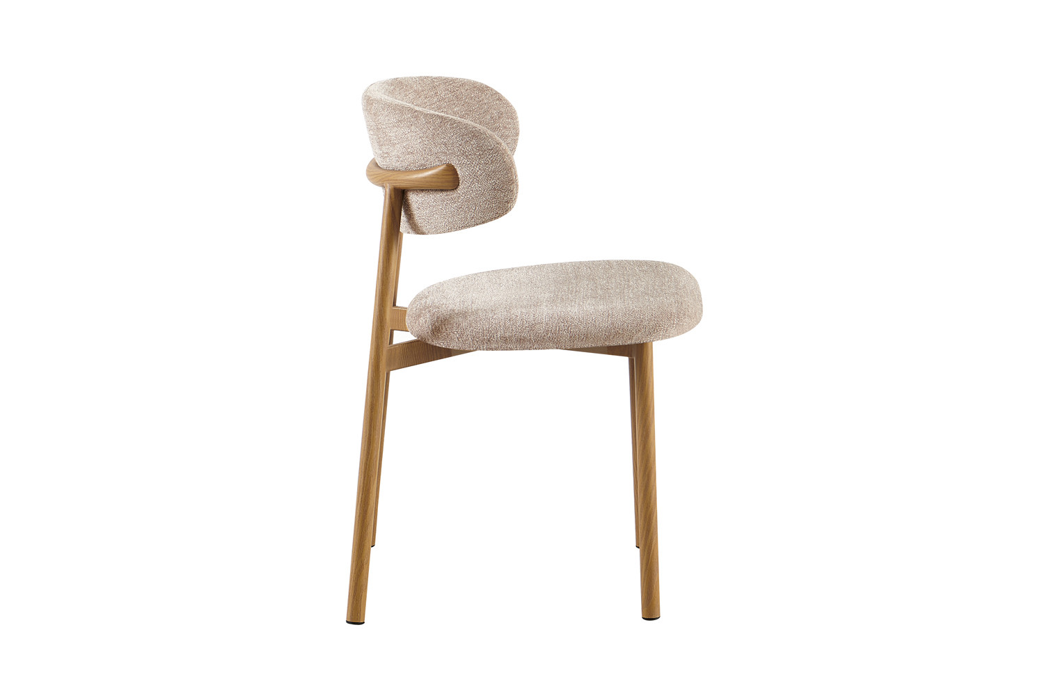 Image 6 for NEW - Stoel Coco Metalen onder. Naturel - Stof Fabb Raven 30 Zand