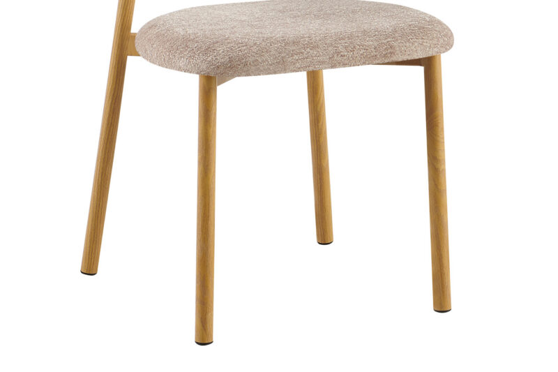 Image 9 for Stoel Coco Metalen onderstel Naturel - Stof Fabb Raven 30 Zand