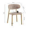 Image 10 for Stoel Coco Metalen onderstel Naturel - Stof Fabb Raven 30 Zand