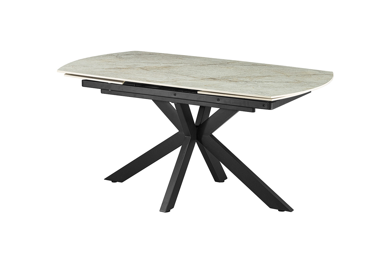 Image 7 for NEW -Uitschuifbare tafel Ares 160-240 cm Deens Ovaal Glanzend Steen Beige