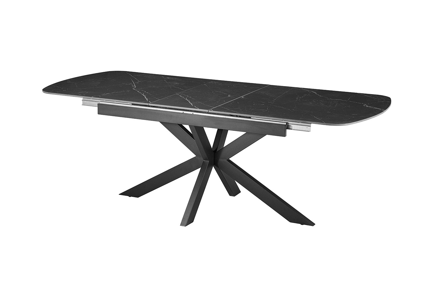 Image 5 for NEW - Uitschuifbare tafel Hestia 180-220 cm Deens Ovaal Steen Zwart