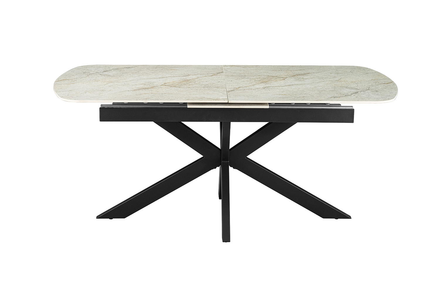 Image 6 for NEW -Uitschuifbare tafel Hestia 180-220 cm Deens Ovaal Glanz. Steen Beige