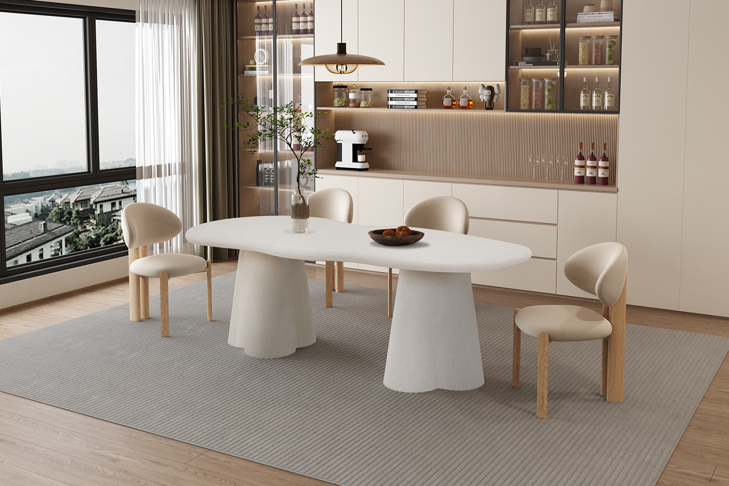 Image 3 for Tafel Faro 220 cm Organisch Cement