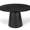 Image 4 for Tafel Tommy 130 cm Rond Mango hout Zwart