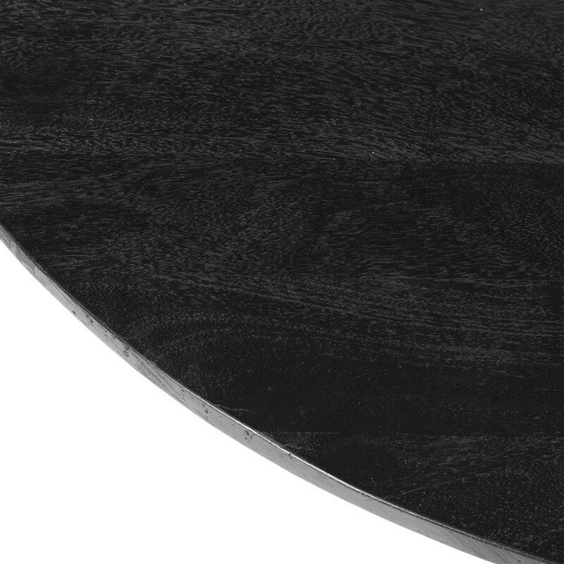 Image 6 for Tafel Tommy 130 cm Rond Mango hout Zwart