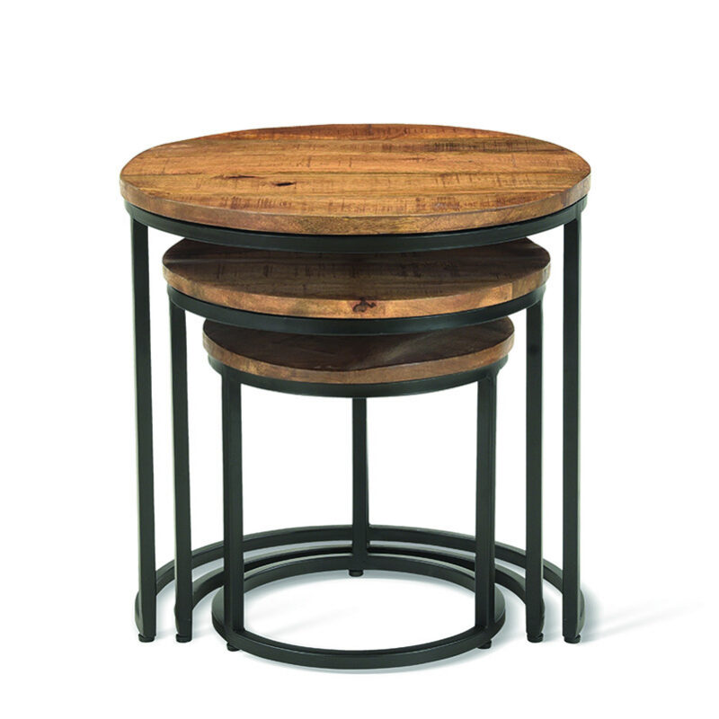 Image 7 for Bijzettafel Plano 3-delig Mango hout