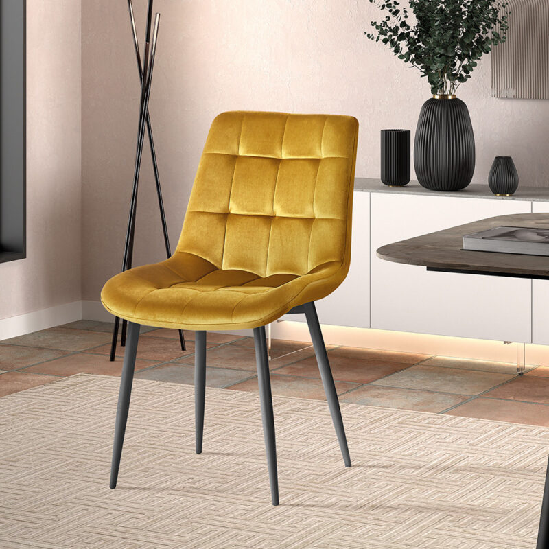 Image 1 for Stoel Juta Fluweel Goud