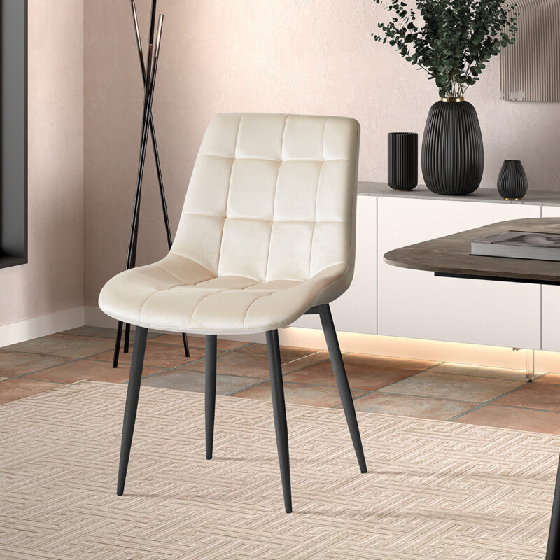 Image 1 for Stoel Juta Fluweel Beige