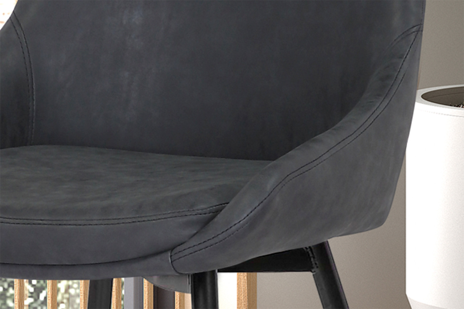 Image 3 for SALE - Stoel Mirano PU Donkergrijs