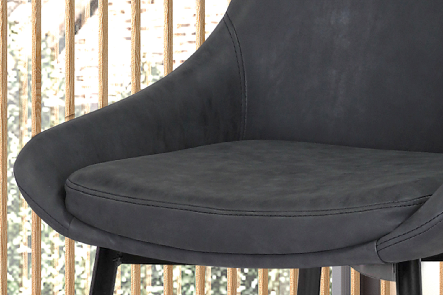 Image 4 for SALE - Stoel Mirano PU Donkergrijs