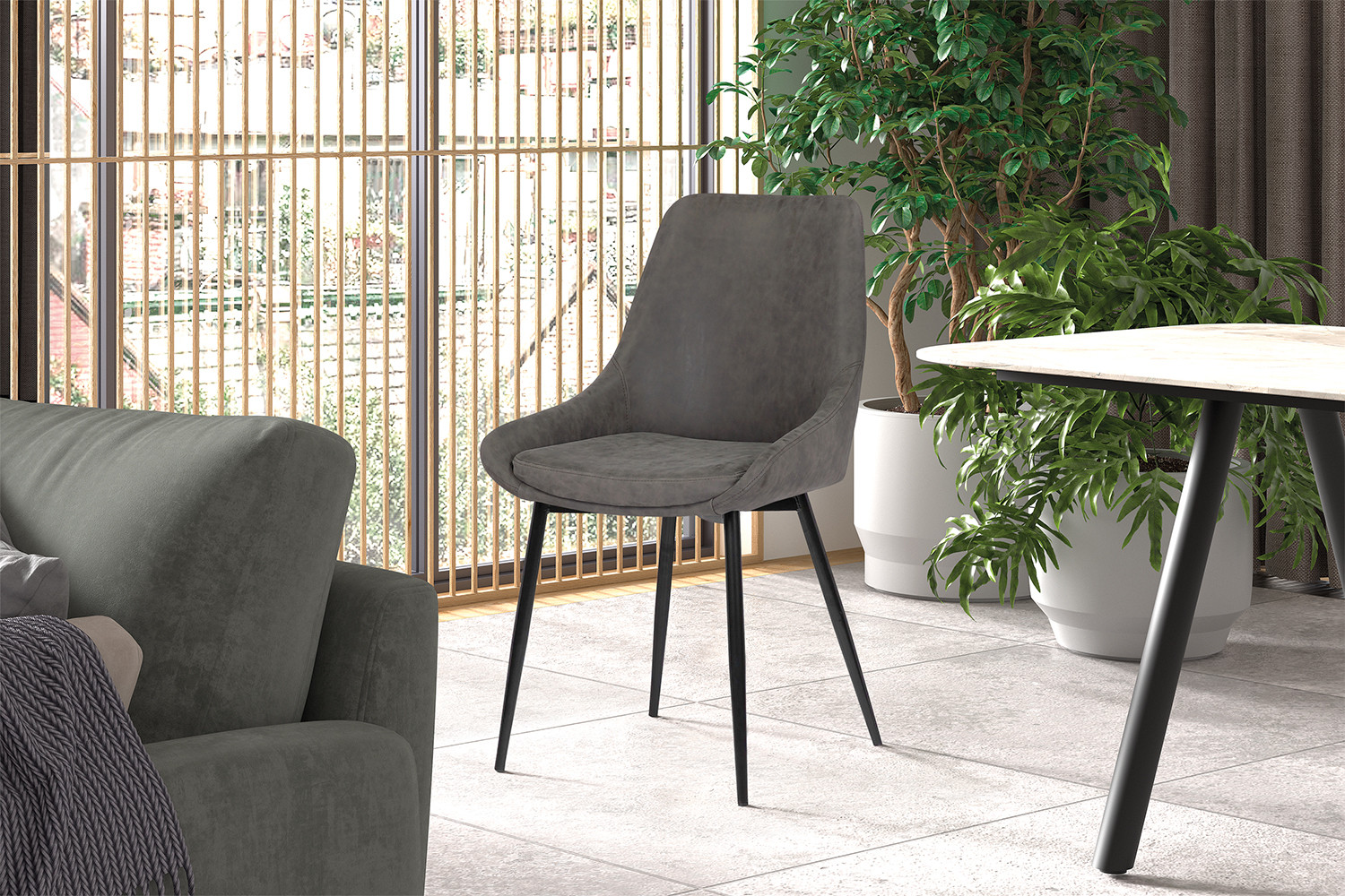 Image 1 for SALE - Stoel Mirano PU Lichtgrijs