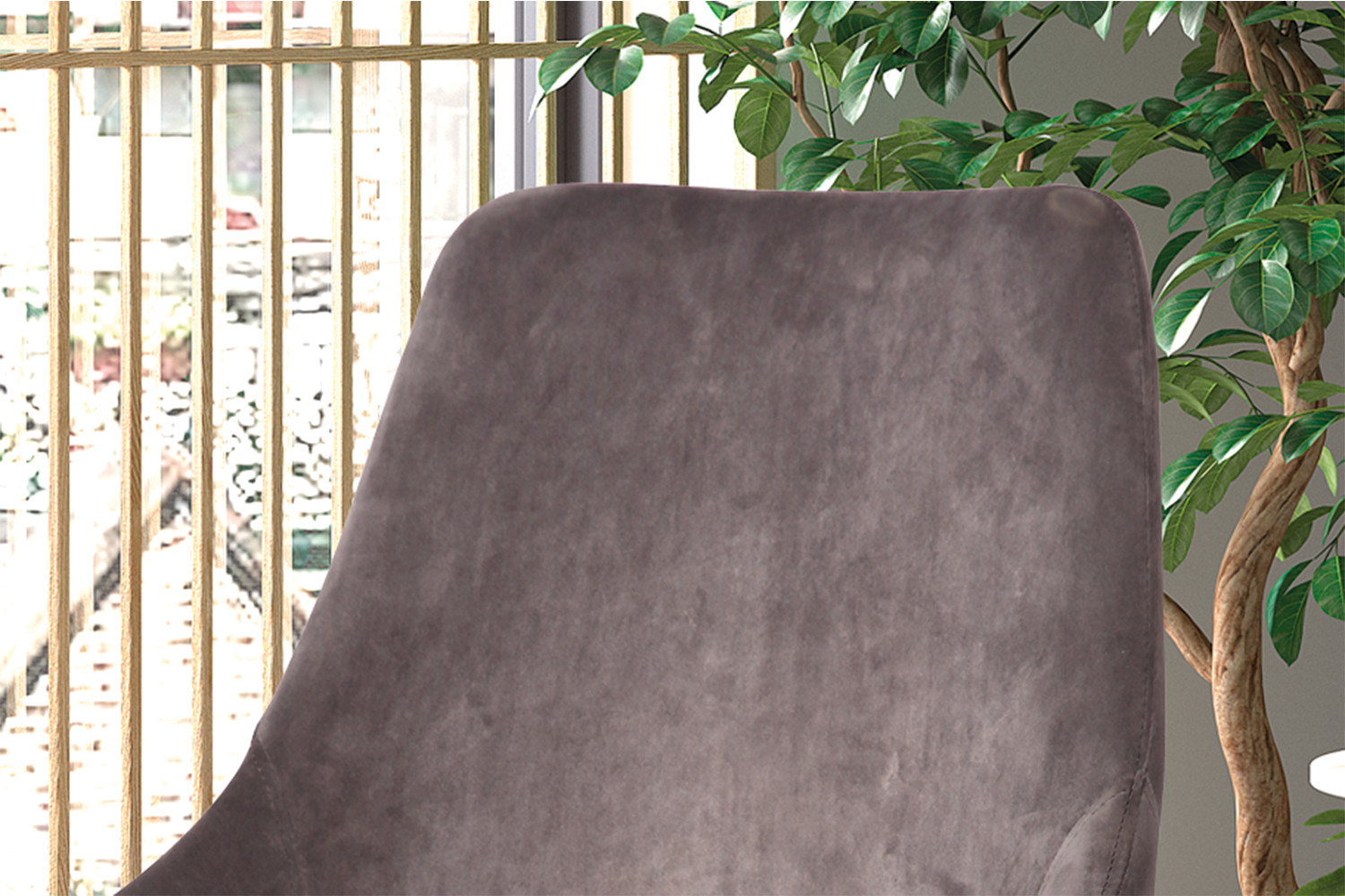 Image 2 for SALE - Stoel Mirano Fluweel Grijs