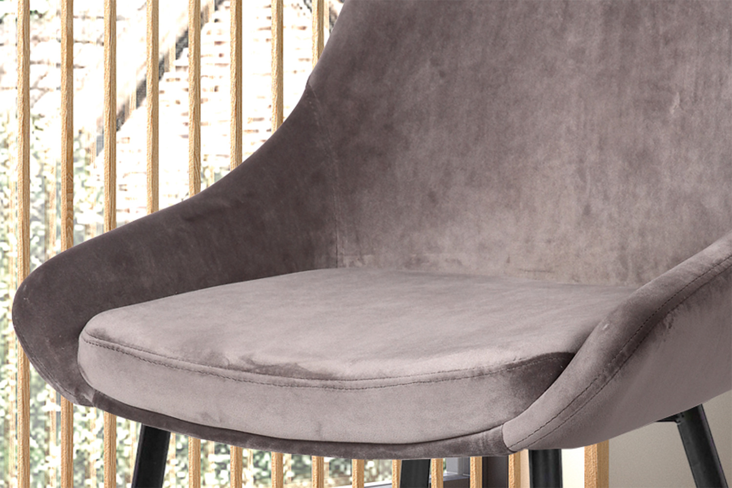 Image 4 for SALE - Stoel Mirano Fluweel Grijs