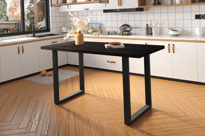 Image 1 for SALE - Countertafel Nicola 180 cm Mango hout zwart - H 93cm