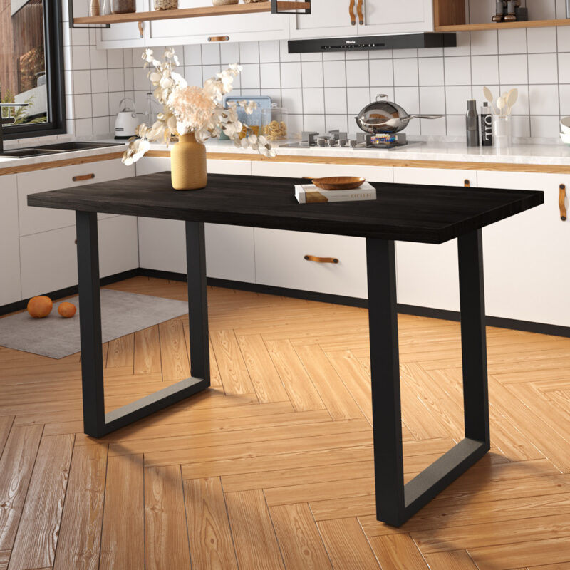 Image 1 for SALE - Countertafel Nicola 180 cm Mango hout zwart - H 93cm