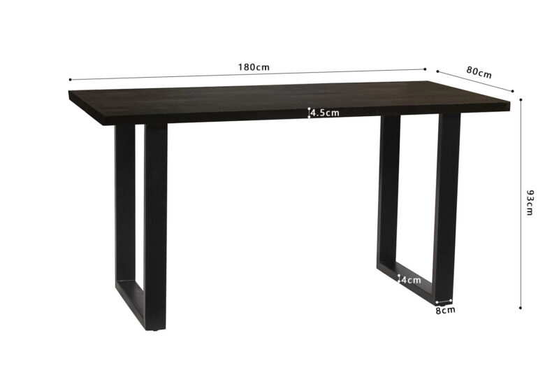 Image 6 for SALE - Countertafel Nicola 180 cm Mango hout zwart - H 93cm