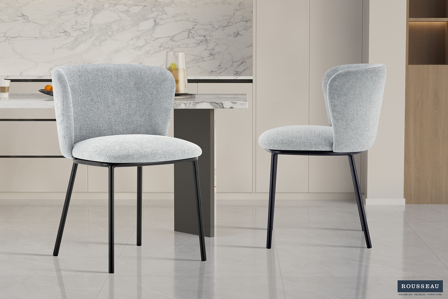 Image 1 for Stoel Arthur Stof Ote Belfast 41 Lichtgrijs