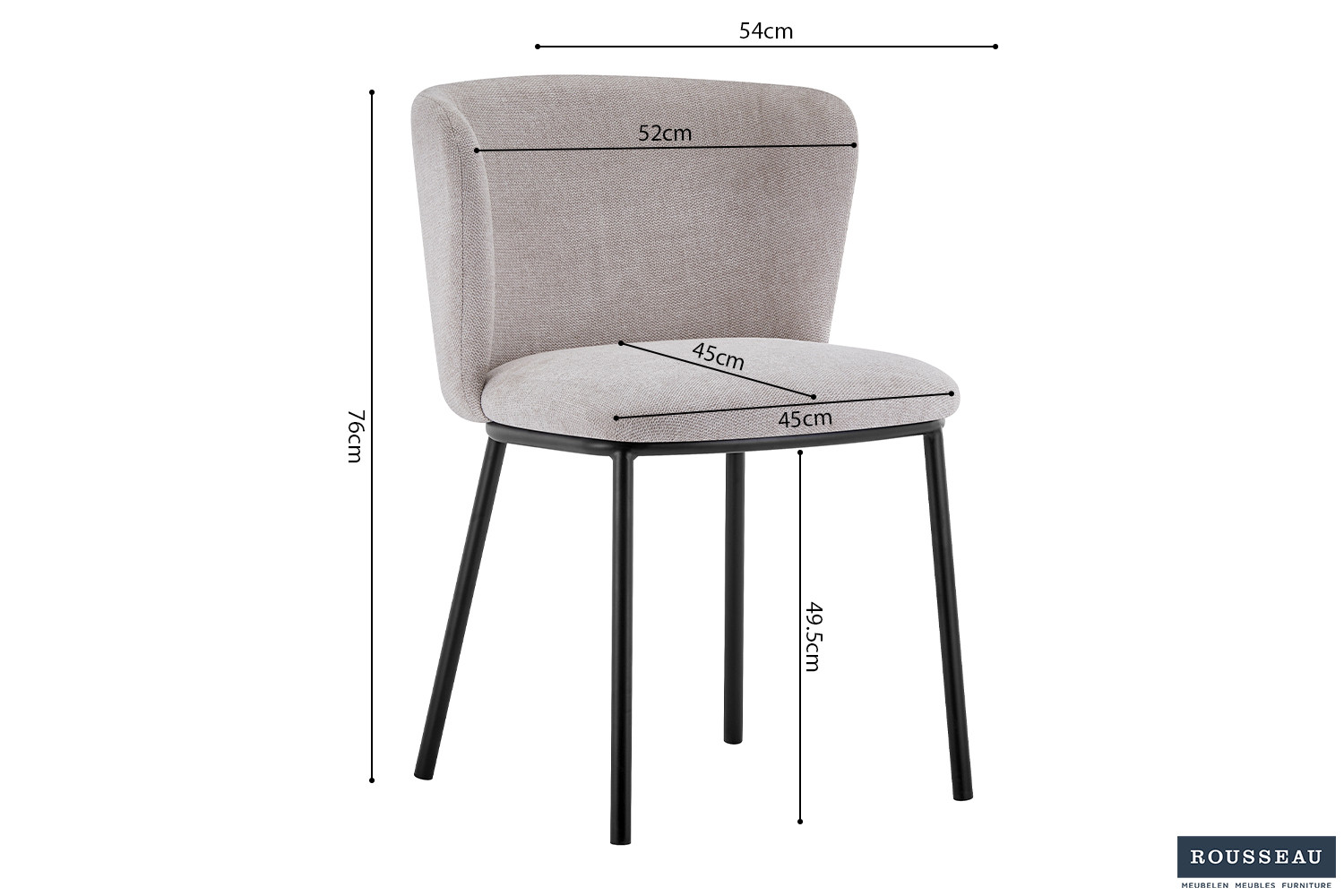 Image 9 for Stoel Arthur Stof Ote Belfast 23 Beige