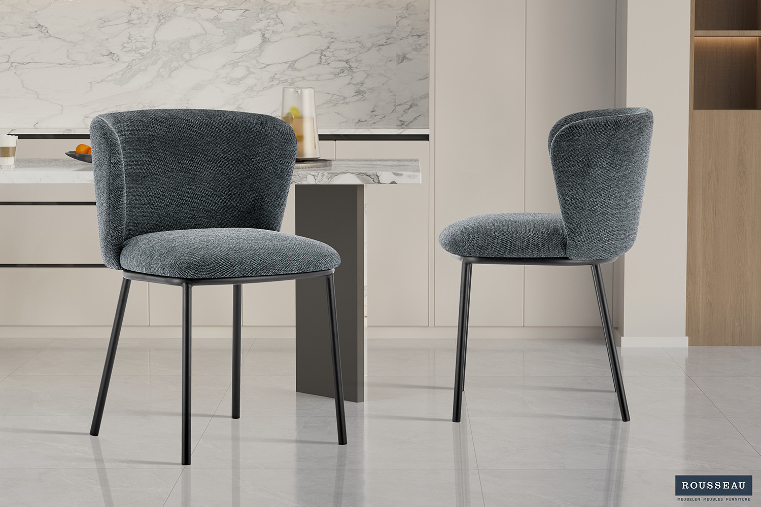 Image 1 for Stoel Arthur Stof Ote Belfast 39 Donkergrijs