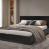 Image 1 for Bed Roma 160x200 met lattenbodem PU Zwart