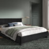 Image 2 for Bed Roma 160x200 met lattenbodem PU Zwart